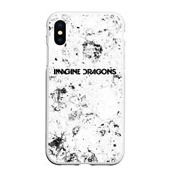 Чехол iPhone XS Max матовый Imagine Dragons dirty ice, цвет: 3D-белый