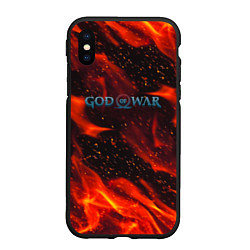 Чехол iPhone XS Max матовый God of war fire steel