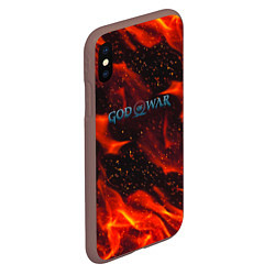 Чехол iPhone XS Max матовый God of war fire steel, цвет: 3D-коричневый — фото 2