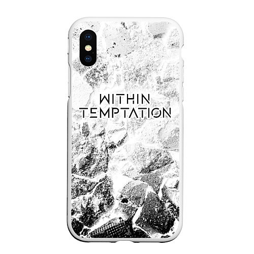 Чехол iPhone XS Max матовый Within Temptation white graphite / 3D-Белый – фото 1