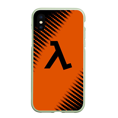 Чехол iPhone XS Max матовый Half life orange box / 3D-Салатовый – фото 1