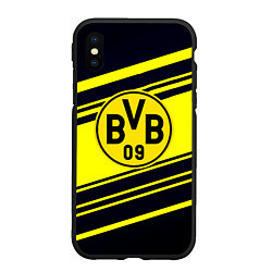 Чехол iPhone XS Max матовый Borussia sport geometry