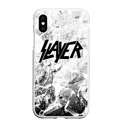 Чехол iPhone XS Max матовый Slayer white graphite, цвет: 3D-белый