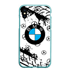 Чехол iPhone XS Max матовый BMW x Mercedes краски