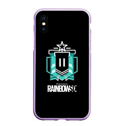 Чехол iPhone XS Max матовый Rainbow six ubisoft games, цвет: 3D-сиреневый