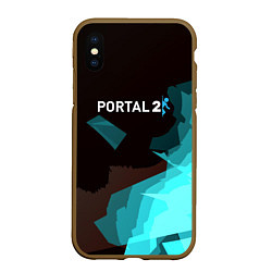 Чехол iPhone XS Max матовый Portal abstraction game valve, цвет: 3D-коричневый