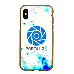 Чехол iPhone XS Max матовый Portal краски, цвет: 3D-коричневый