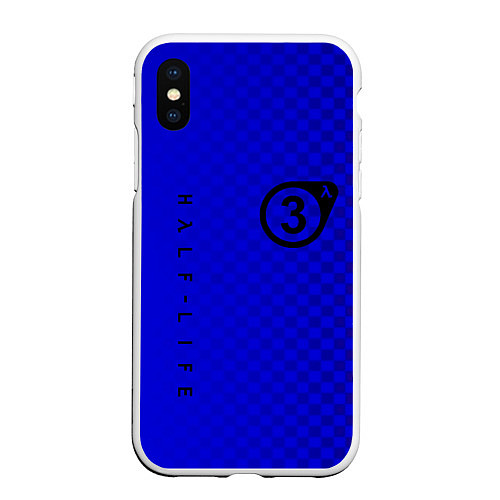 Чехол iPhone XS Max матовый Half life 3 logo games / 3D-Белый – фото 1