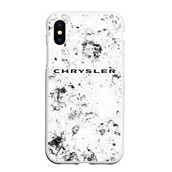 Чехол iPhone XS Max матовый Chrysler dirty ice, цвет: 3D-белый