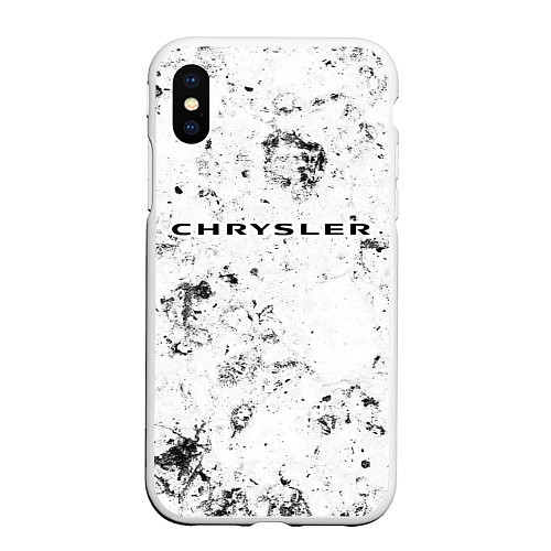 Чехол iPhone XS Max матовый Chrysler dirty ice / 3D-Белый – фото 1