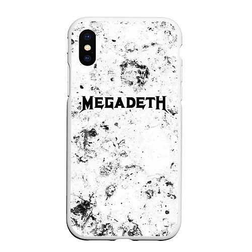 Чехол iPhone XS Max матовый Megadeth dirty ice / 3D-Белый – фото 1