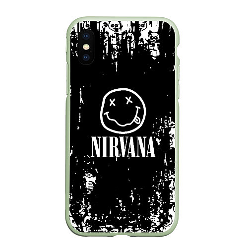 Чехол iPhone XS Max матовый Nirvana teddy / 3D-Салатовый – фото 1