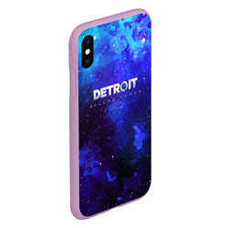 Чехол iPhone XS Max матовый Detroit become human space, цвет: 3D-сиреневый — фото 2