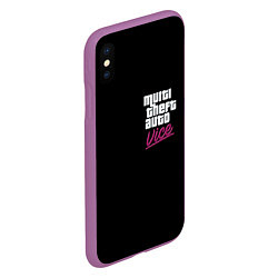 Чехол iPhone XS Max матовый GTA vice city game, цвет: 3D-фиолетовый — фото 2