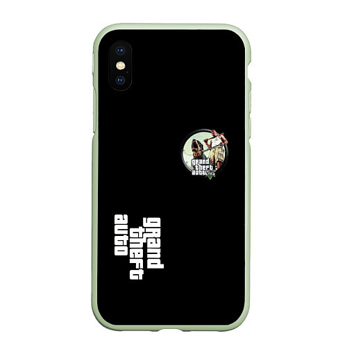 Чехол iPhone XS Max матовый GTA 5 logo / 3D-Салатовый – фото 1