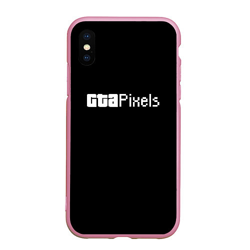 Чехол iPhone XS Max матовый GTA pixels / 3D-Розовый – фото 1