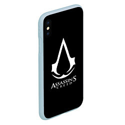 Чехол iPhone XS Max матовый Assassins Creed logo game, цвет: 3D-голубой — фото 2