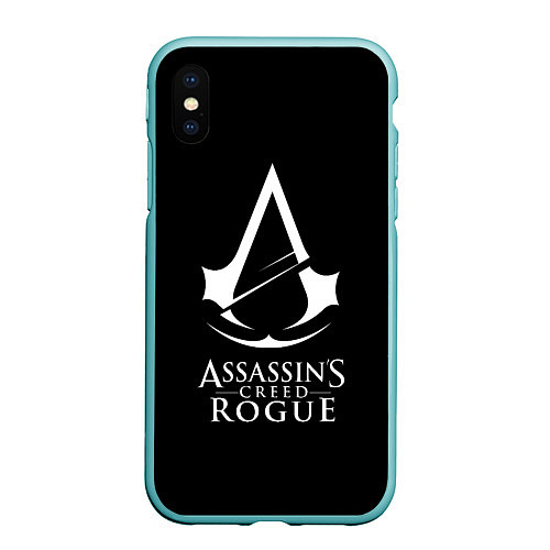 Чехол iPhone XS Max матовый Assassins Creed rogue / 3D-Мятный – фото 1