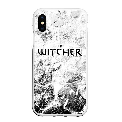 Чехол iPhone XS Max матовый The Witcher white graphite / 3D-Белый – фото 1