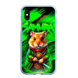 Чехол iPhone XS Max матовый Хомячок самурай