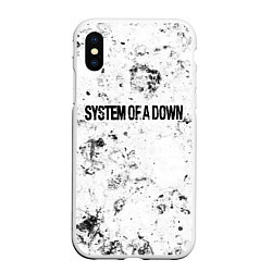 Чехол iPhone XS Max матовый System of a Down dirty ice, цвет: 3D-белый