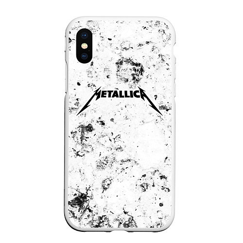 Чехол iPhone XS Max матовый Metallica dirty ice / 3D-Белый – фото 1