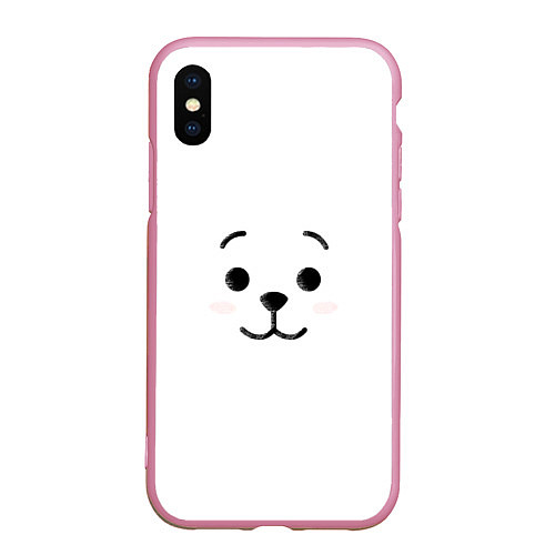 Чехол iPhone XS Max матовый BT21 RJ / 3D-Розовый – фото 1