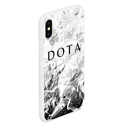 Чехол iPhone XS Max матовый Dota white graphite, цвет: 3D-белый — фото 2