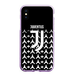 Чехол iPhone XS Max матовый Juventus sport club, цвет: 3D-сиреневый