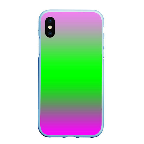 Чехол iPhone XS Max матовый Градиент текстура / 3D-Голубой – фото 1