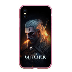 Чехол iPhone XS Max матовый The Witcher and fire