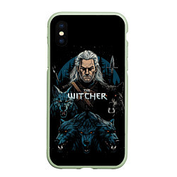 Чехол iPhone XS Max матовый The Witcher and wolfs