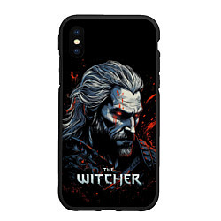 Чехол iPhone XS Max матовый The Witcher blood