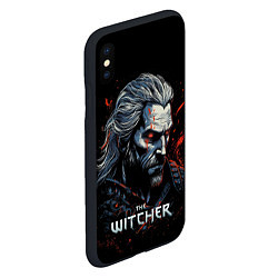 Чехол iPhone XS Max матовый The Witcher blood, цвет: 3D-черный — фото 2