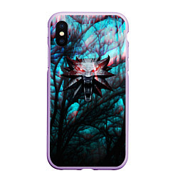 Чехол iPhone XS Max матовый The Witcher logo night