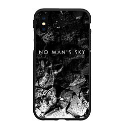 Чехол iPhone XS Max матовый No Mans Sky black graphite