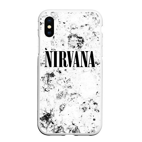 Чехол iPhone XS Max матовый Nirvana dirty ice / 3D-Белый – фото 1