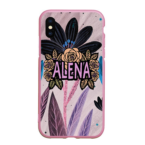 Чехол iPhone XS Max матовый Alena roses / 3D-Розовый – фото 1