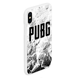 Чехол iPhone XS Max матовый PUBG white graphite, цвет: 3D-белый — фото 2