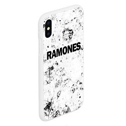 Чехол iPhone XS Max матовый Ramones dirty ice, цвет: 3D-белый — фото 2