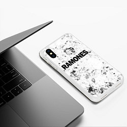 Чехол iPhone XS Max матовый Ramones dirty ice, цвет: 3D-белый — фото 2