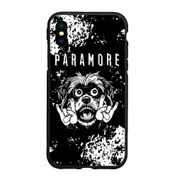 Чехол iPhone XS Max матовый Paramore рок пес