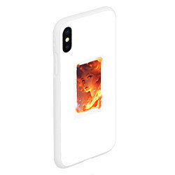 Чехол iPhone XS Max матовый Flame girl, цвет: 3D-белый — фото 2