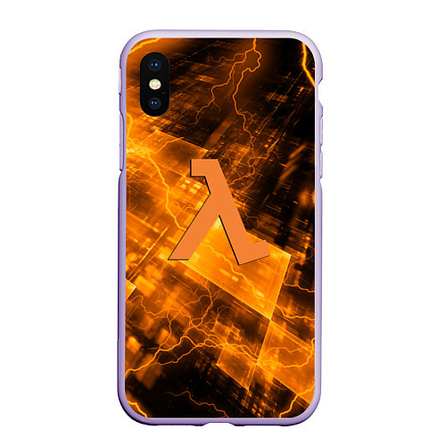 Чехол iPhone XS Max матовый Half life abstraction / 3D-Светло-сиреневый – фото 1