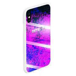 Чехол iPhone XS Max матовый Detroit become human neon, цвет: 3D-белый — фото 2