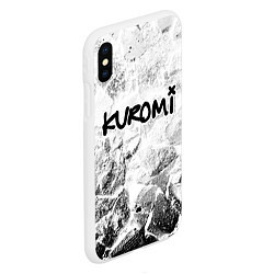 Чехол iPhone XS Max матовый Kuromi white graphite, цвет: 3D-белый — фото 2