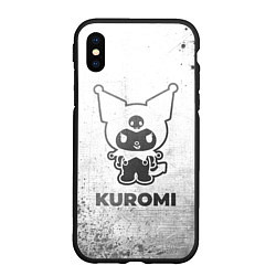 Чехол iPhone XS Max матовый Kuromi - white gradient