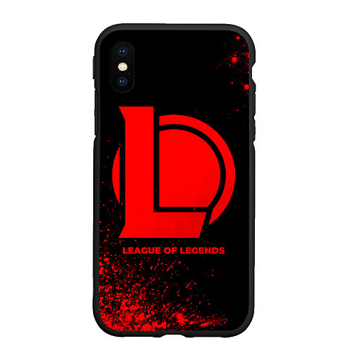 Чехол iPhone XS Max матовый League of Legends - red gradient / 3D-Черный – фото 1