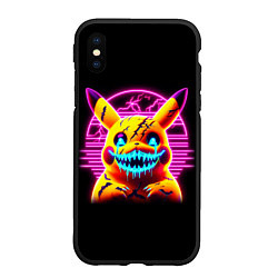 Чехол iPhone XS Max матовый Terrible Pikachu - halloween fantasy