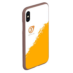 Чехол iPhone XS Max матовый Half life 3 краски, цвет: 3D-коричневый — фото 2